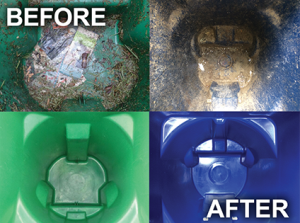 Trash Can Cleaning begore and after